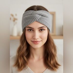 Gray Knitted Headband